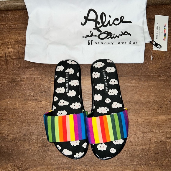 Alice & Olivia Rainbow Slides - Picture 2 of 5